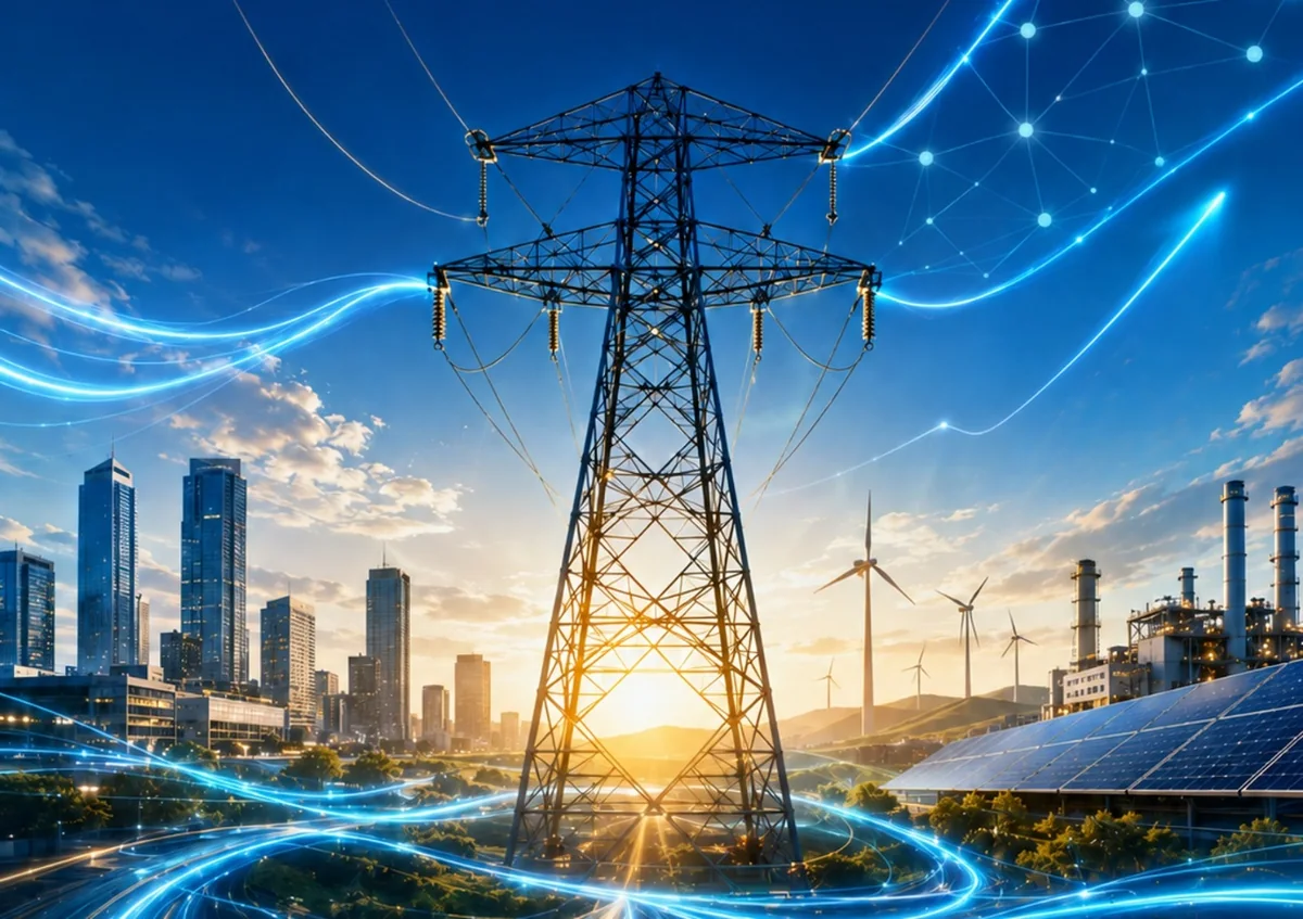 Torre de transmissão de energia e mercado livre