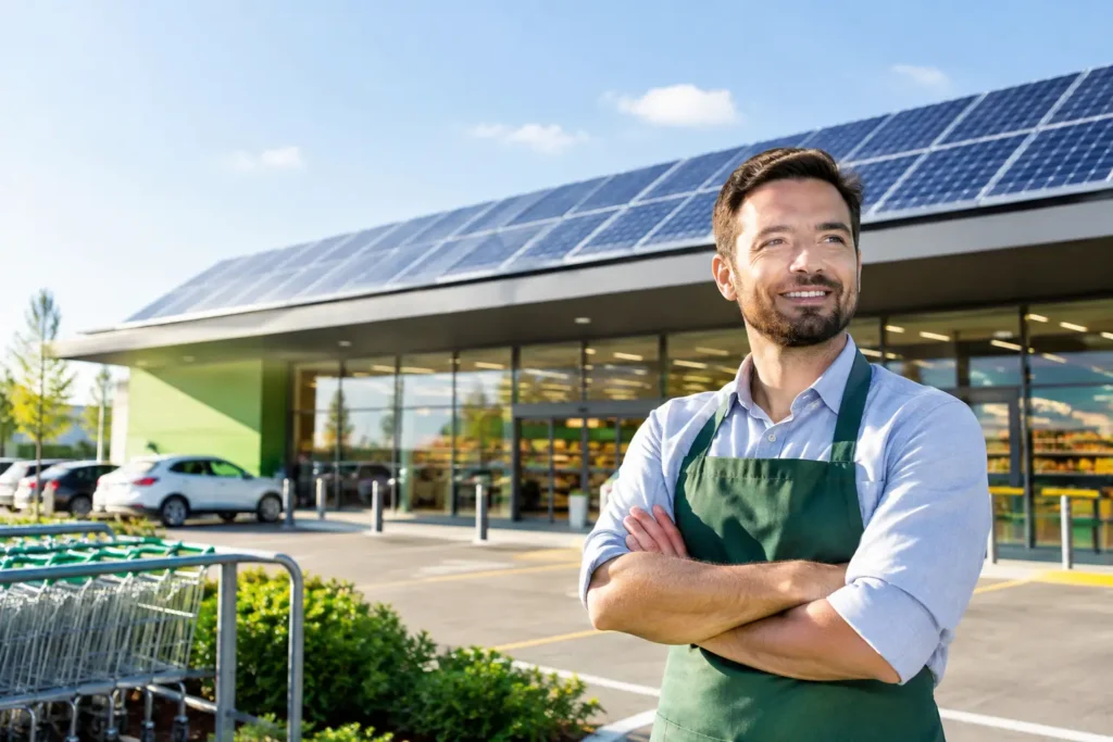 Exemplo solar para supermercado com retorno real