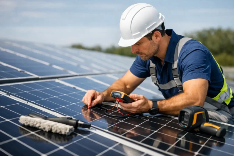 Manutenção preventiva de sistema fotovoltaico